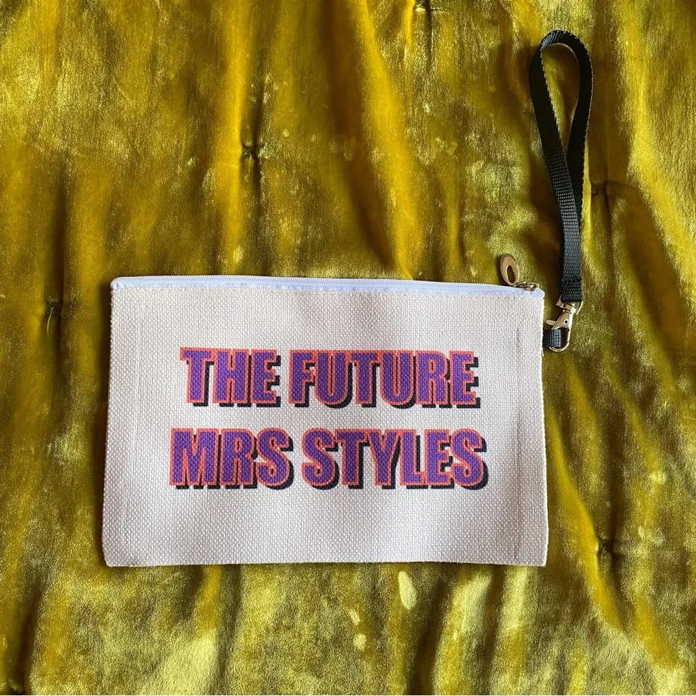 “The Future Mrs Styles” Lightweight Fabric Zipper Pouch Bag